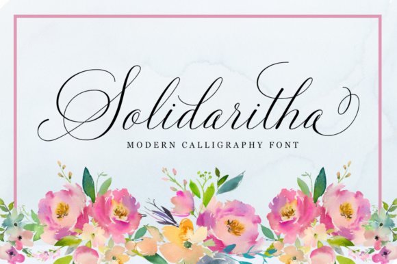Discover the Beauty of Solidaritha: A Script Handwritten Font for Creative Crafters