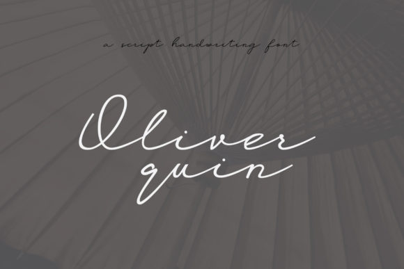 Oliver Quin: A Script Font for Stylish Web Design